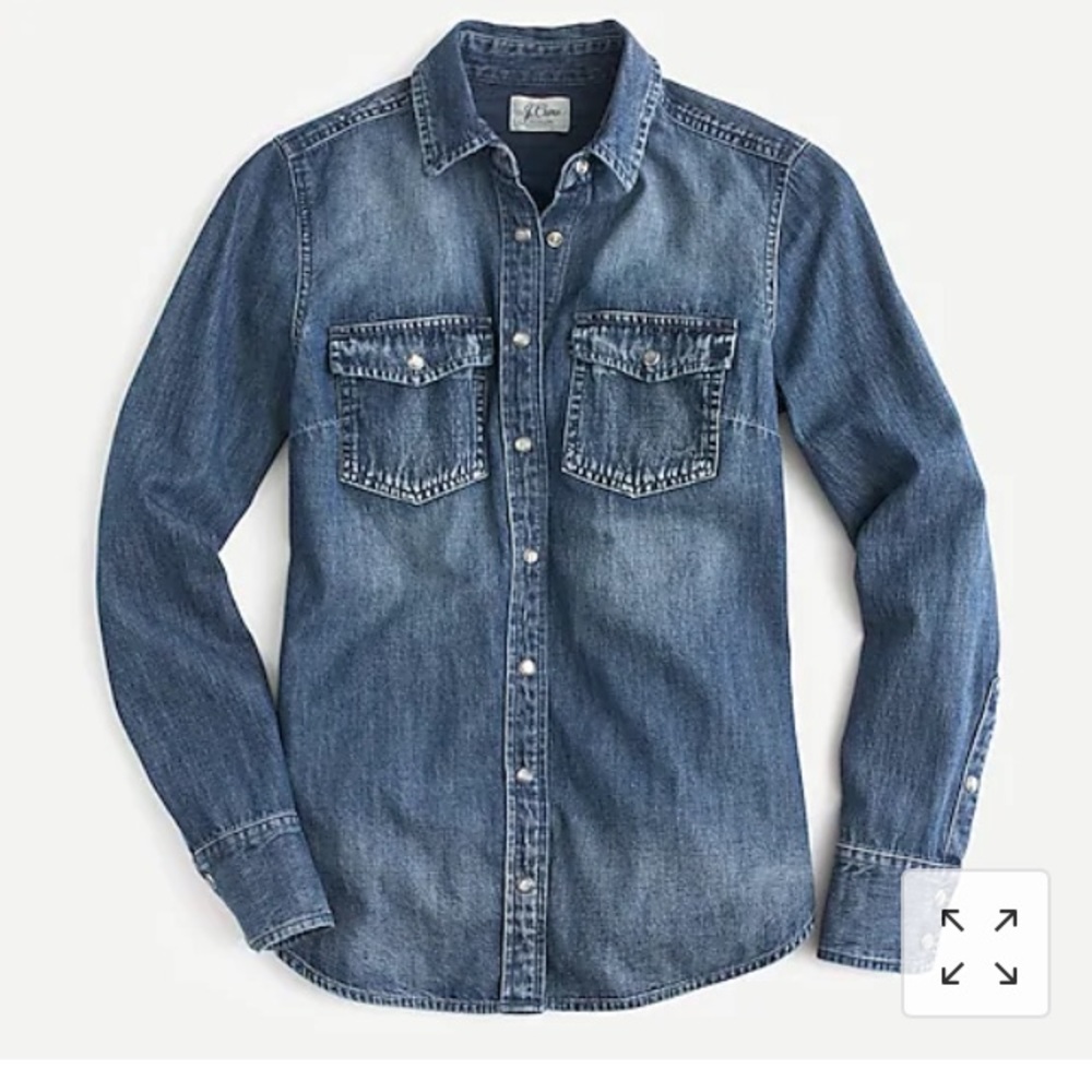 J Crew Western Chambray denim shirt
